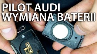 Wymiana baterii pilota Audi kluczyk A3 A4 A5 A6 A7 A8 Q3 Q5 Q7 scyzoryk DL2032 [upl. by Anel]