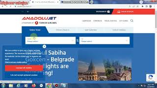 AnadoluJet Online check in  how to check anadolu jet airlines  anadolujet web check in [upl. by Saisoj]