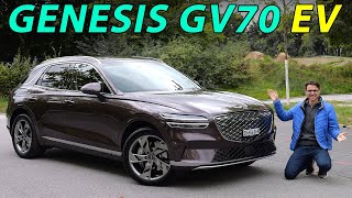 Genesis GV70 EV driving REVIEW  the fastest charging electrified midsize SUV [upl. by Alegna]