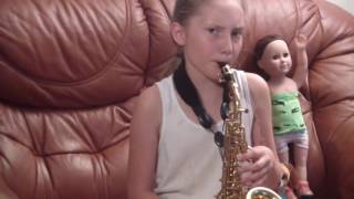 Laura plays The Pink Panther on soprano saxophone [upl. by Notserc]