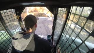 Bobcat Skid Steer Filling Cellar Hole [upl. by Ahpla]