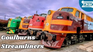 The Streamliner diesel locomotives of Goulburn Roundhouse trainspotting [upl. by Anrahc]