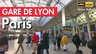 Paris France 🇫🇷 Gare de Lyon Walking Tour 4K HDR [upl. by Nerhe]