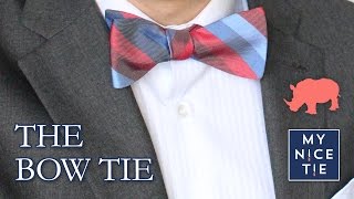 How to Tie a BOW TIE slowbeginner  How to Tie a Tie with a Freestyle Bow easy [upl. by Hillegass]