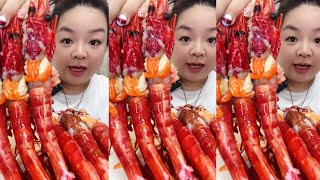 Yummy 92  BOILED SEAFOOD 🦐🦐🍤🦞 SHRIMP 🦐🦐🍤 LOBSTER 🦞🦞 mukbang yummy eating food ur [upl. by Jordain]