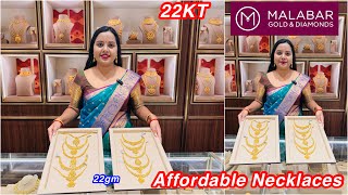 Just 22gm onwards affordable range of 22kt gold necklaces from MalabarBhubaneswar Odisha  Gold [upl. by Fredra]