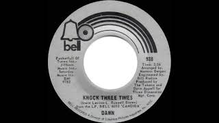 1971 HITS ARCHIVE Knock Three Times  Dawn featuring Tony Orlando a 1 recordmono 45 [upl. by Terence]