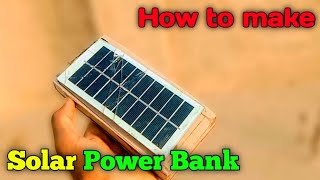 how to make Solar power bankhow to make power bank solar panelsChanna brothers creative [upl. by Lontson]