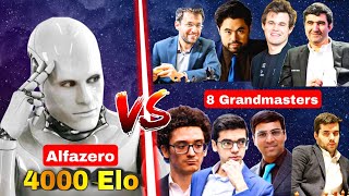 8 Grandmasters Together Play against Alfazero 4000 elo  chess strategy  Alphazero vs GM  Levy [upl. by Oelak743]