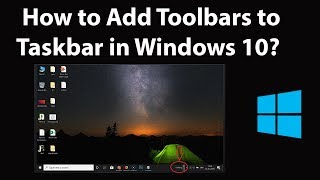 How to Add Toolbars to Taskbar in Windows 10 [upl. by Ibbor]