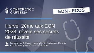 Hervé 2ème aux ECN 2023 révèle ses secrets de réussite [upl. by Adnalue]