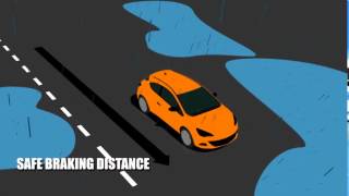 Tyre Safety Month 2014 Aquaplaning animation  TyreSafe [upl. by Moser969]