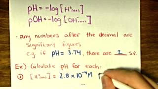 Calculating pH and pOH Examples 1 [upl. by Jochbed]