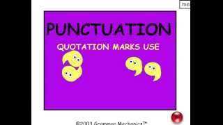 Quotation Marks  Punctuation  Easy English Grammar [upl. by Eldrid]