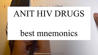 PHARMACOLOGY ANTI HIV DRUGS MNEMONICS HINDIanti viral [upl. by Cormick]