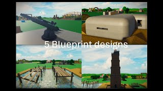 5 Blueprint Designs Theme park Tycoon 2 [upl. by Illom]