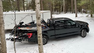 Snowmobile Double Bed Load with MAD RAMPS [upl. by Tonya]