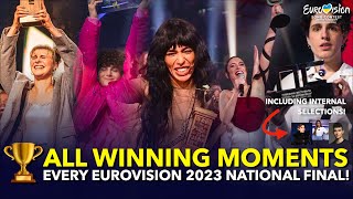 Eurovision 2023  All National Finals WINNING MOMENTS amp REACTIONS Including Internal Selections [upl. by Garrard]