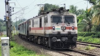 Kerala Express 1262512626 entering Chenganur Railway Station lead by RPM WAP730783 [upl. by Kaylil]