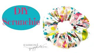 How to Make a Scrunchie  DIY Scrunchie  Easy Tutorial  Scrunchies DIY Hairbow Supplies Etc [upl. by Ynatterb]