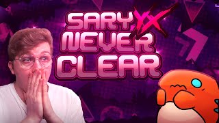 HARDER THAN TARTARUS  SARYYX NEVER CLEAR 100  Hardest Demon  Geometry Dash 22 [upl. by Lehcear]