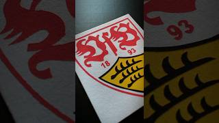 STUTTGART VFB ⬜🟥 Emblem stuttgart bundesliga posca drawing [upl. by Jerome]