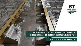 Betonfertigteile schnell und einfach Einschalen mit dem BTSchalungssystem  MultiForm amp MagFly® AP [upl. by Ettenaj]