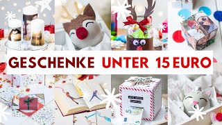 SO EINFACH 15 DIYGeschenke basteln unter 15 €  Wichtelgeschenk für Familie Freunde Bekannte [upl. by Lirva]