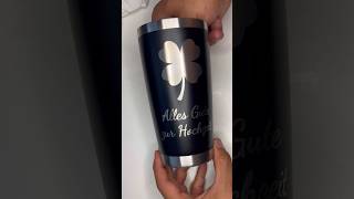 Laser Engraved Thermos as a Wedding Gift 🍀 FourLeafClover for the Couple Wedding GiftIdeas [upl. by Bortman]