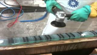 Edge Polishing of Architectural Glass Surfaces by Hand [upl. by Ataynik]