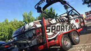 MB Sports B52 Wakeboard Boat Wrap Timelapse by WrapStar Pro [upl. by Halonna]