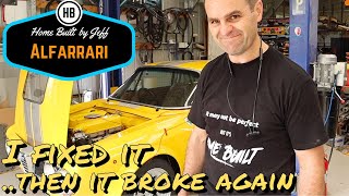 I repaired the Alfarrari then it broke again  Ferrari engined Alfa 105 Alfarrari build part 201 [upl. by Wilmott787]