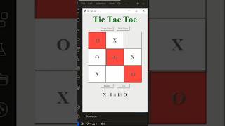 Tic Tac Toe game with Python Tkinter python tkintergui pythongui gui pythontkinter tictactoe [upl. by Frum]