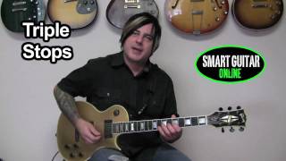 Triple Stops Tutorial from SmartGuitarOnline [upl. by Amihc]