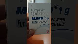 MERO 1 g  Meropenem Injection IP  For IV [upl. by Ayotl]