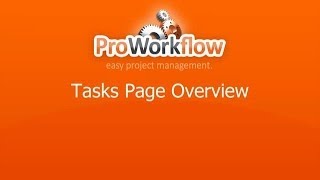 ProWorkflow Tasks Page [upl. by Yttam]