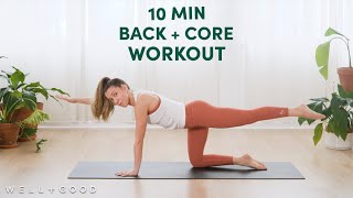 10 Minute Back and Core Strengthening Workout  Good Moves  WellGood [upl. by Ahseinet]