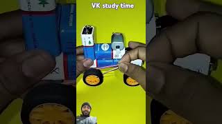 How to make Rc car with 9v battery and motor  simple science projects scienceproject ytshots [upl. by Yumuk]