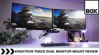 Ergotron TRACE Dual Monitor Mount Review [upl. by Htebezile]