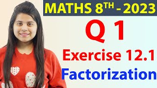 Q 1  Ex 121  Factorization  Chapter 12  NCERT Maths Class 8th New Syllabus 2023 CBSE [upl. by Utimer534]