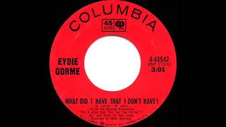 1966 Eydie Gorme  What Did I Have That I Don’t Have mono 45 [upl. by Reffinnej]