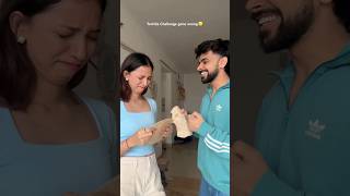 Tortilla Challenge gone wrong🥲 kaleshicouple couplechallengevideo [upl. by Enilasor]