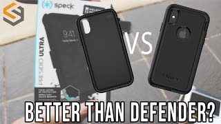 Speck Presidio Ultra Review amp Comparison VS Otterbox Defender For iPhone X [upl. by Eneli]