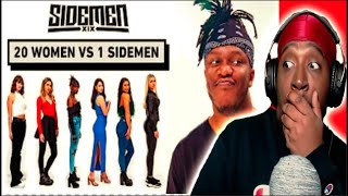 Reaction To 20 WOMEN VS 1 SIDEMEN KSI EDITION [upl. by Johnny]