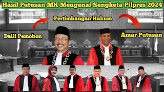 Prediksi Hasil Putusan MK Tentang Sengketa Pilpres 2024 PHPU 2024 [upl. by Norword794]