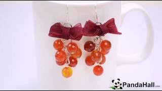 Vidéo photo 18 Tutoriel sur boucles doreilles de raisin et noeud de papillon [upl. by Eiramave441]