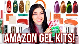 Amazon DIY Gel Kits Swatch amp Review Christmas amp Magnetic  KELLI MARISSA [upl. by Franni]