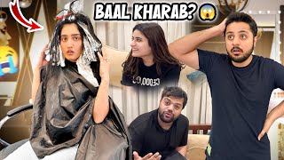 FIRST TIME BAAL DYE KERWA LIYE 😨  Areeb Ka Reaction 😱 [upl. by Nnylecoj]