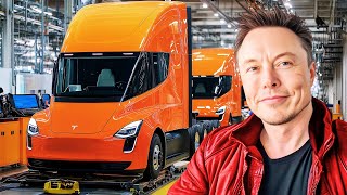 Tesla Semi New Updates Elon Musk Unveils Insane Efficiency Boosts and Mass Production Set for Dec [upl. by Suivart534]