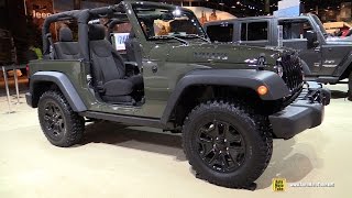 2016 Jeep Wrangler Willys Wheeler  Exterior and Interior Walkaround  2016 Chicago Auto Show [upl. by Hobart5]